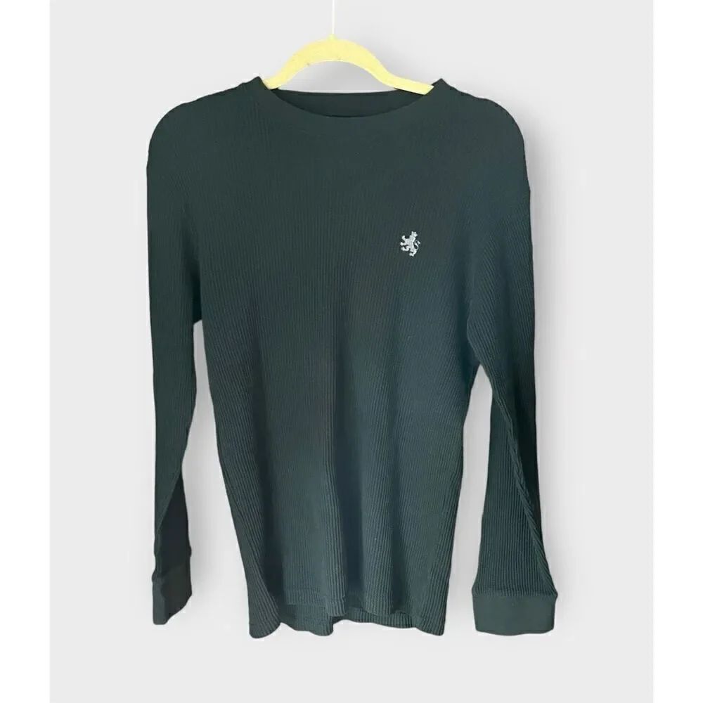 Rugby University Men’s Medium Thermal Knit Long Sleeve Pullover Sweater Shirt
